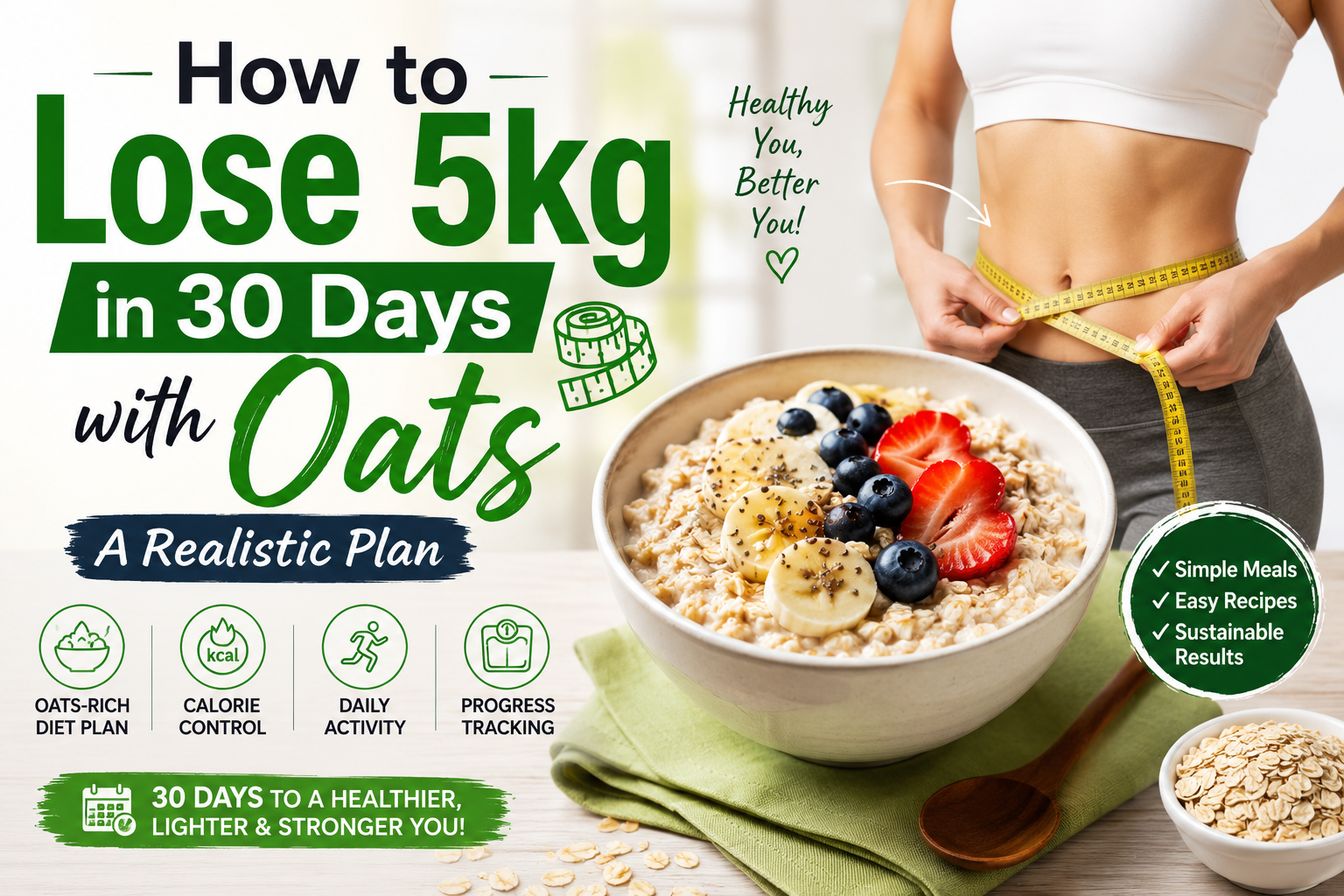 How to Lose 5kg in 30 Days with Oats A Realistic Plan
