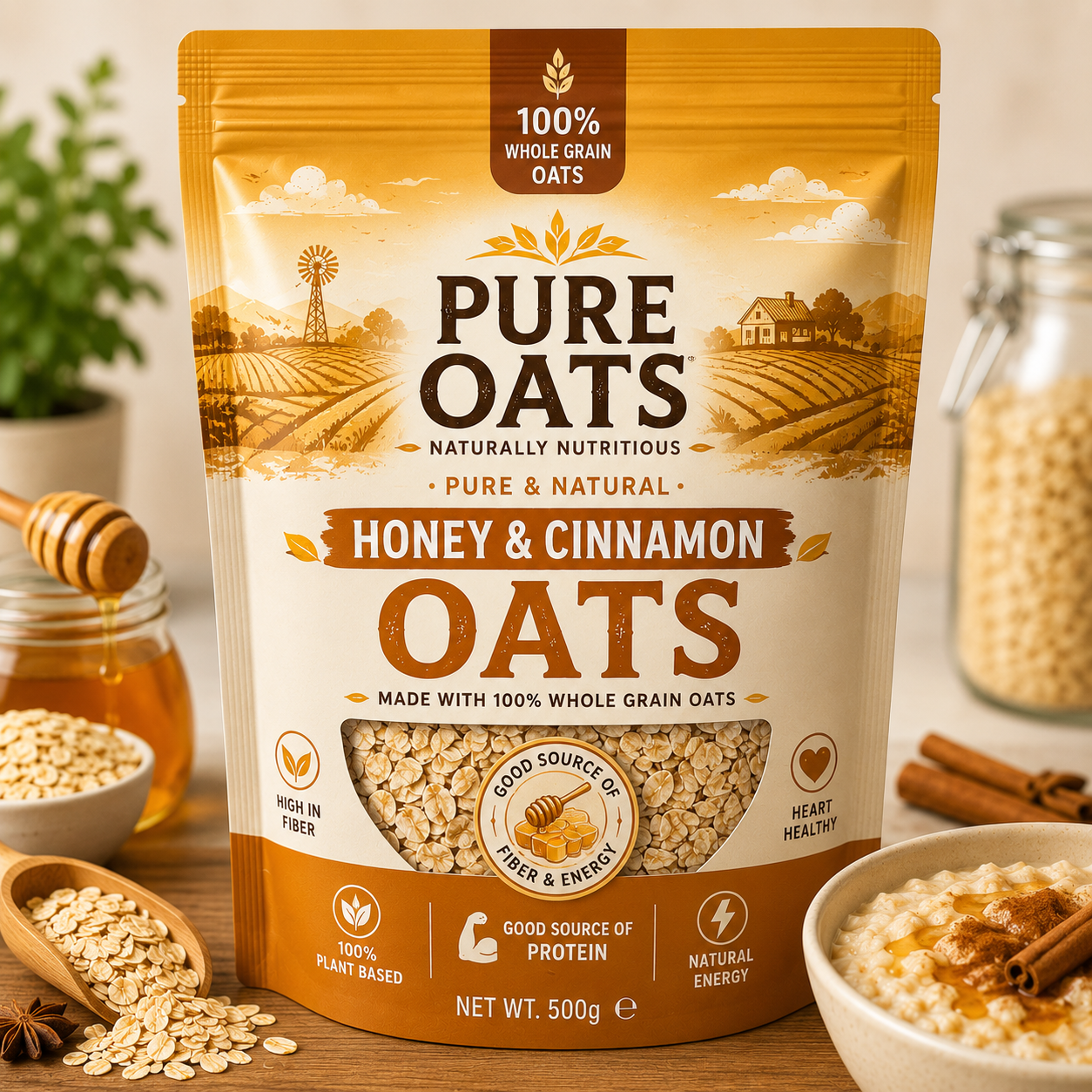 Honey & Cinnamon Oats